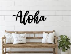 Greet friends and family at your front door with a sign that invites them into your home in style.