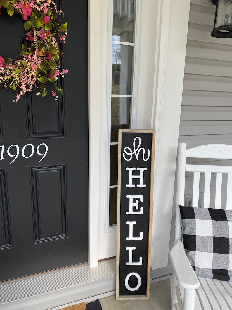 Elegant Cute Signs Welcome Sign for Front Door Funny Welcome-ish Hanging Black 