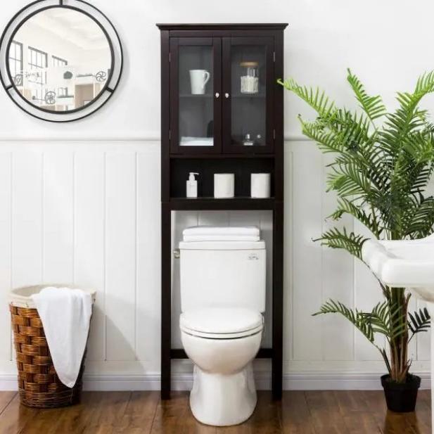 10 Best Over The Toilet Storage Ideas, Over The Toilet Table With Drawer