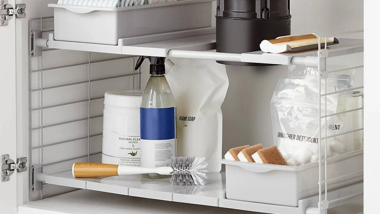 Expandable under sink organizer and storage 2025