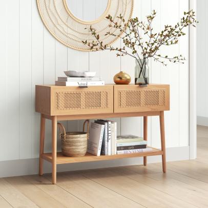 12 Best Console And Entry Tables With, Console Table Decor Ideas Modern