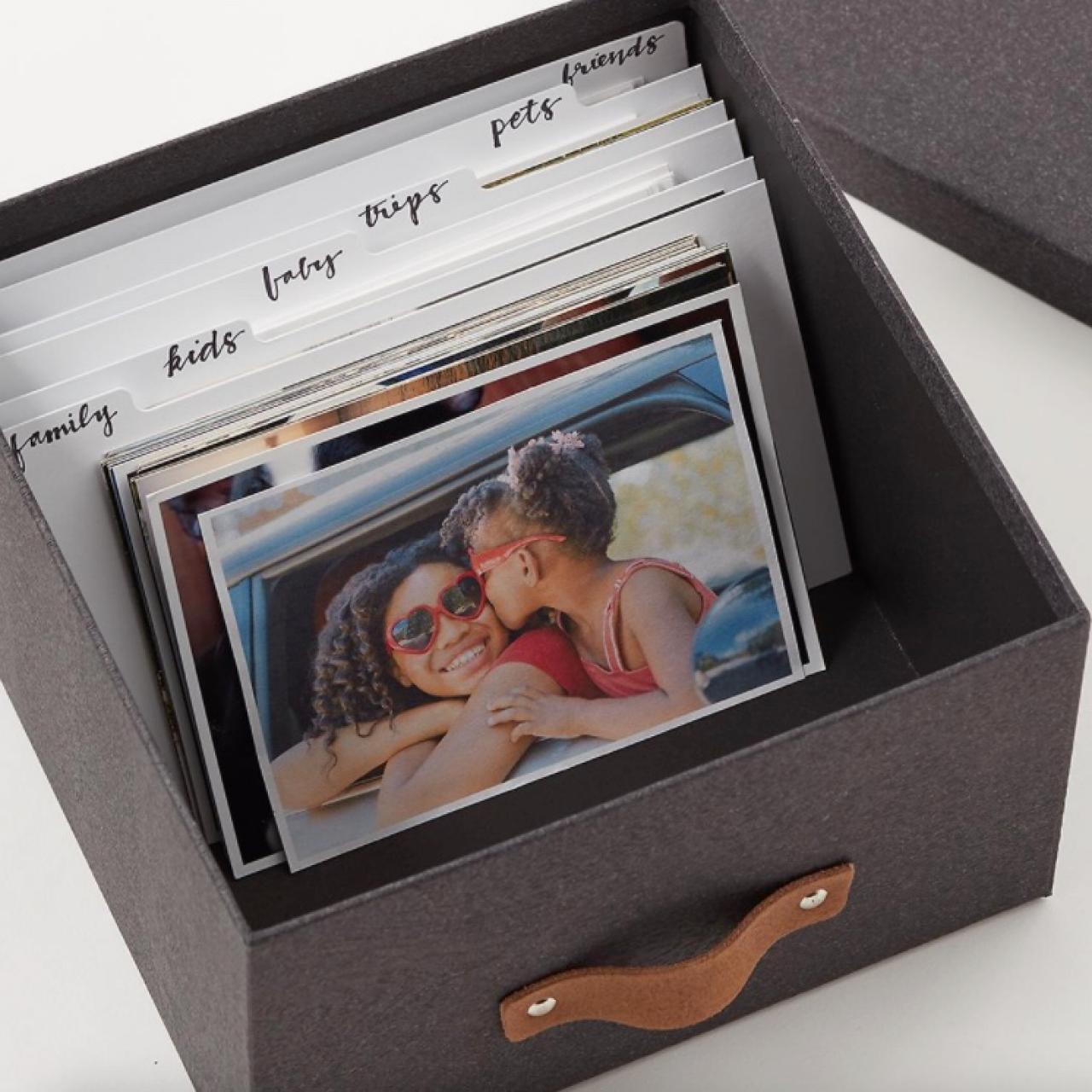 The right box for storing printed photos is designed for storing photos
