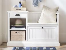 Instant home organization? Yes, please! Curb the clutter, then sit back and relax with these incredible storage benches.
