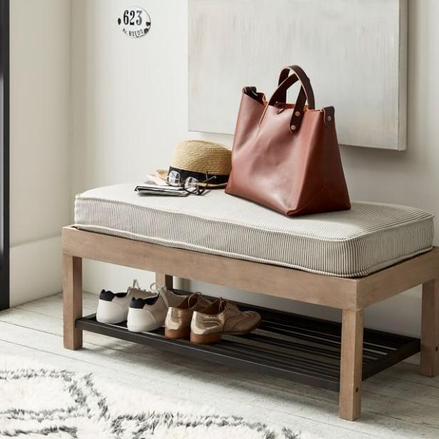 21 Best Storage Benches For Home, Brown Leather Hallway Bench