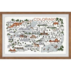 Colorado Map Destinations - Print