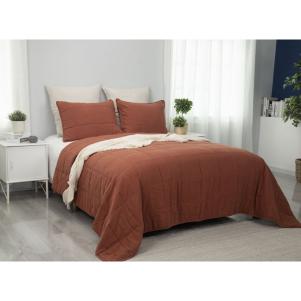 Linen Reversible 3 Piece Quilt Set