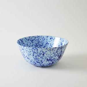 Blue on Blue Splatterware Serving Bowl