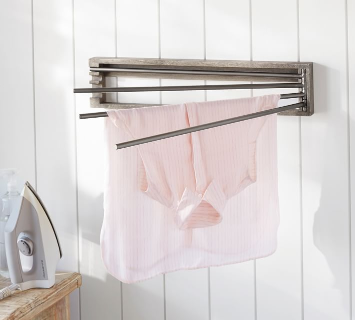 Wall Mounted Space-Saver 8 Bar Racks Great Details about   Sorbus Clothes Drying Rack 