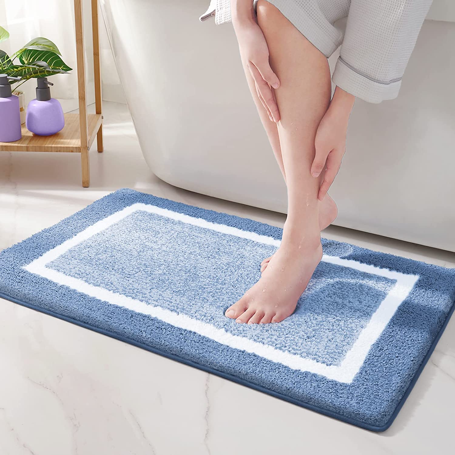 Quick fast drying bath mat for shower bathroom wet room 
