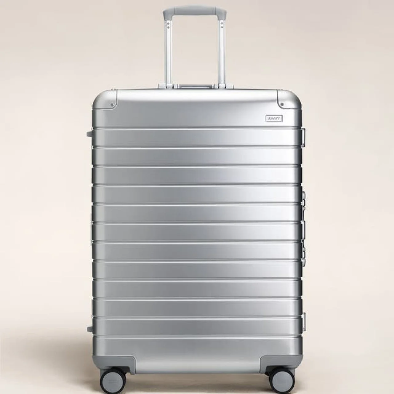 AWAY Aluminum Luggage Is the Perfect Dupe for Luxury Rimowa Aluminum Luggage Decor Trends Design News HGTV