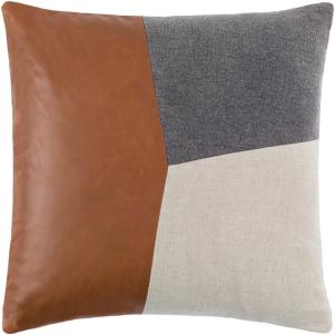 Surya Branson Leather Pillow