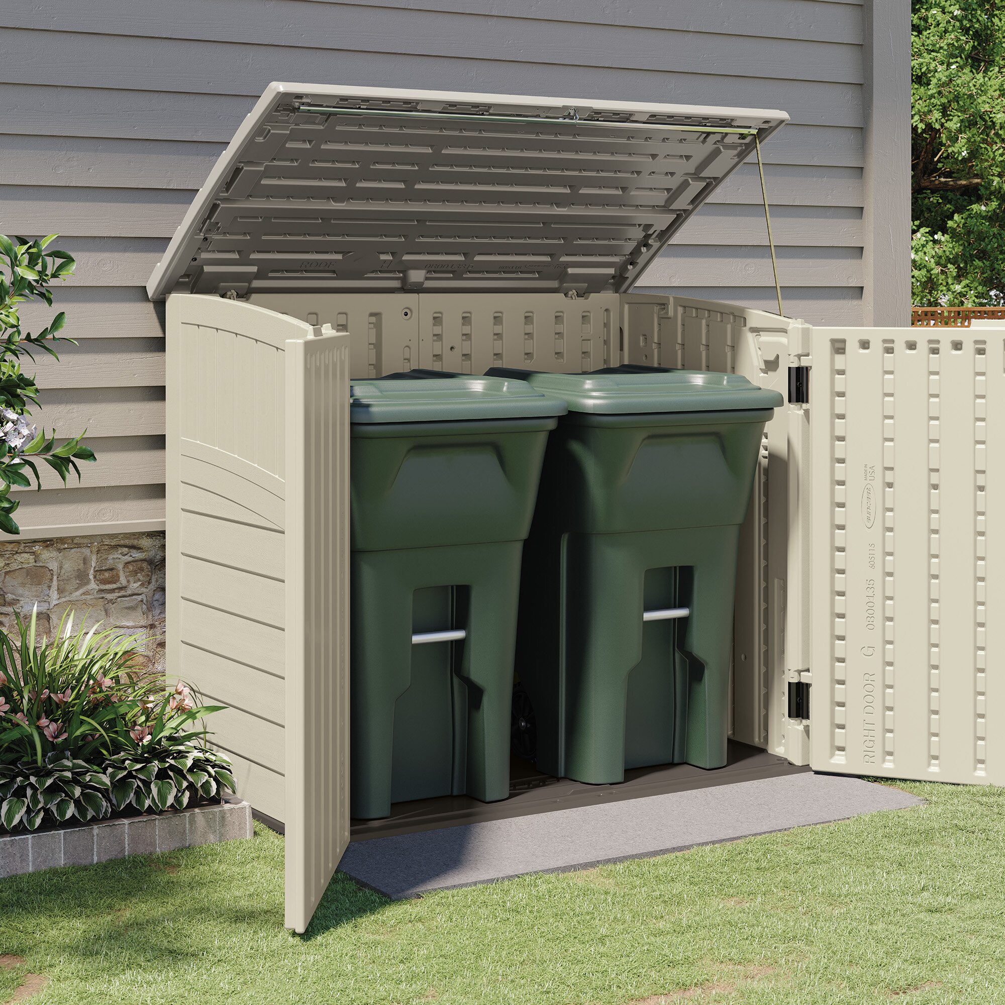 Backyard Deck Cabinet Garden Storage Shed Patio Outdoor Garage Tool Box New 
