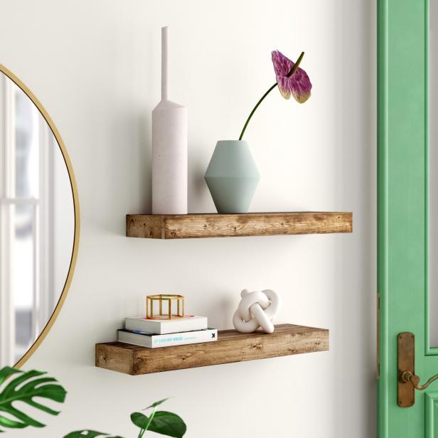 13 Best Floating Shelves For Style And, Two Tone Floating Shelves For Bathrooms