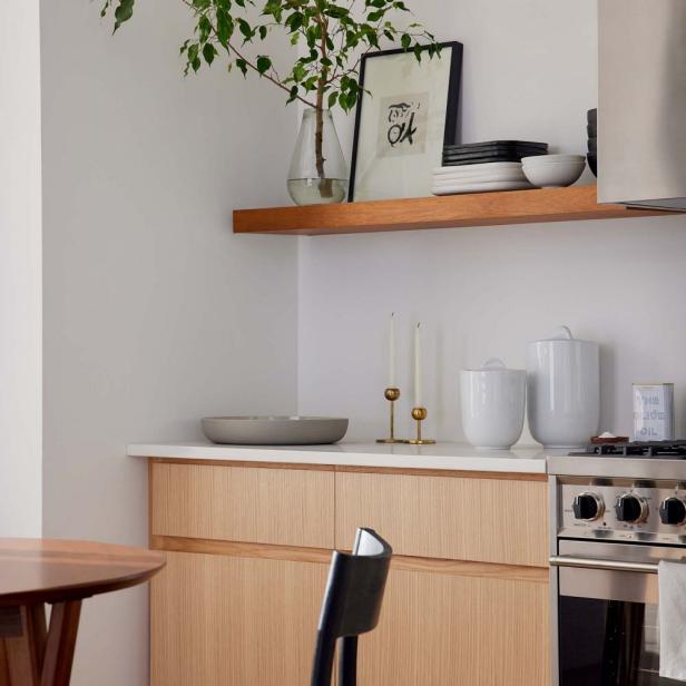 13 Best Floating Shelves For Style And, Dark Walnut Floating Shelves Kitchen Cabinets