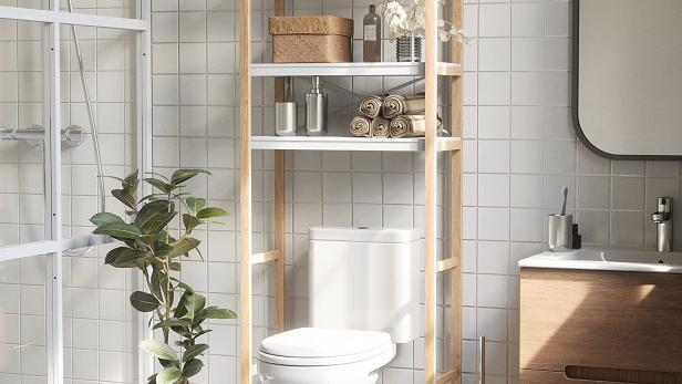 10 Over-the-Toilet Storage Solutions That Are *Actually* Stylish