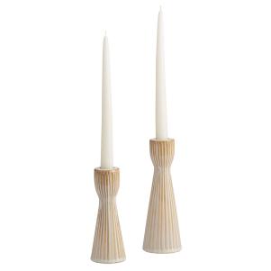 Ribbed Taper Candle Holders