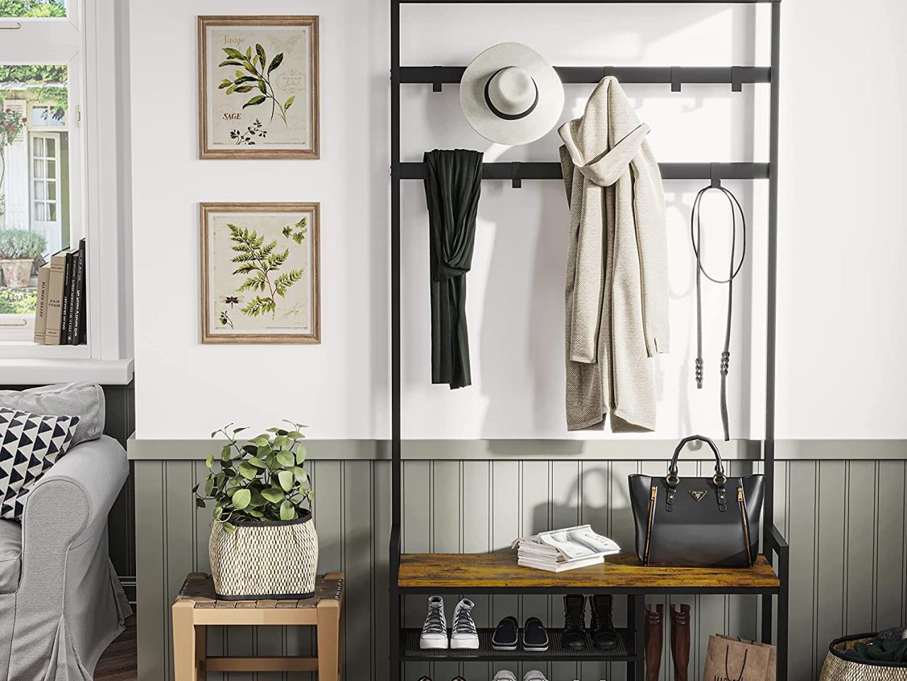 Household Essentials 6 Basket Over-the-Door Storage Rack Black