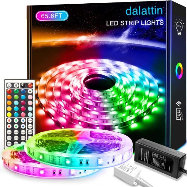 Tenmiro 65.6ft Led Strip Lights, Ultra Long RGB Color Changing LED Light  Strips Kit with 44 Keys Ir Remote Led Lights for Bedroom, Kitchen, Home