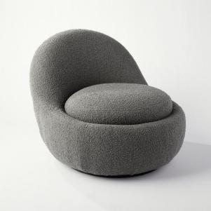 Arc Upholstered Swivel Accent Chair