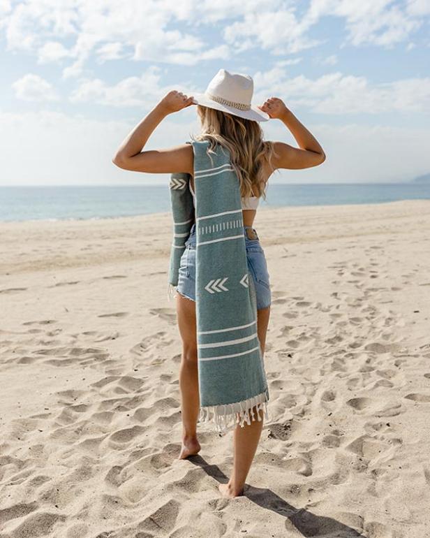 chanel beach towel bag