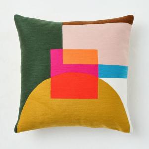 Half Moon Layered Blocks Pillow