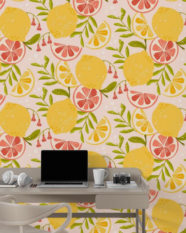 HaokHome 93083 Lemon Tree Peel and Stick Wallpaper India  Ubuy