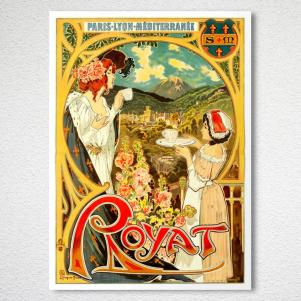 Lyon Mediterranee Vintage Travel Poster