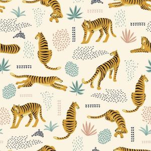 Yellow Tiger Removable Wallpaper