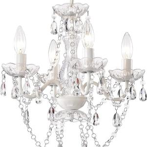 LaLuLa White Mini Crystal Chandelier