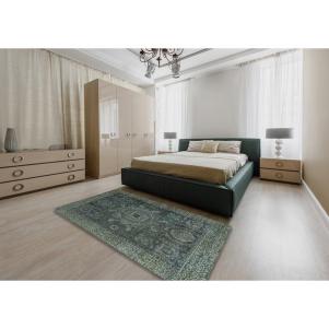Green/Black Rug