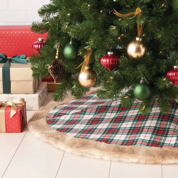 Plaid xmas tree skirt best sale