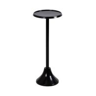 Round Hammered Metal Drink Table
