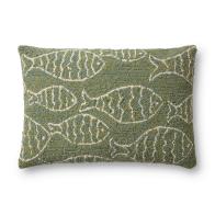 Embroidered Indoor/Outdoor Throw Pillow