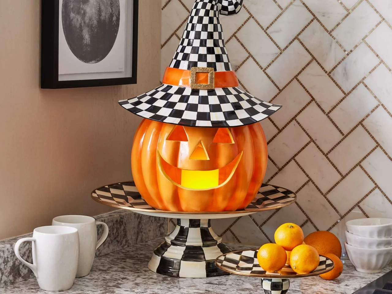 Ancienne sorcière Halloween style enfant Mackenzie noir blanc