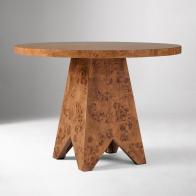 Pierce Ward Burl Wood Round Bistro Table