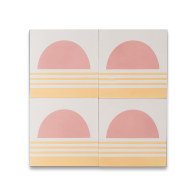 Sunset Stripes Miami Tiles