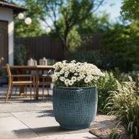 Ocean Round Ceramic Planter
