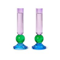 Blue, Green, Purple Taper Candle Holder