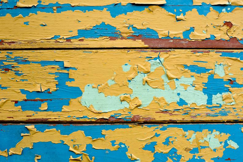Peeling Paint on Wood Deck