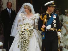 The wedding of Prince Charles and Lady Diana Spencer at St Paul's Cathedral in London, 29th July 1981. The couple leave the cathedral after the ceremony. (Photo by Fox Photos/Hulton Archive/Getty Images)