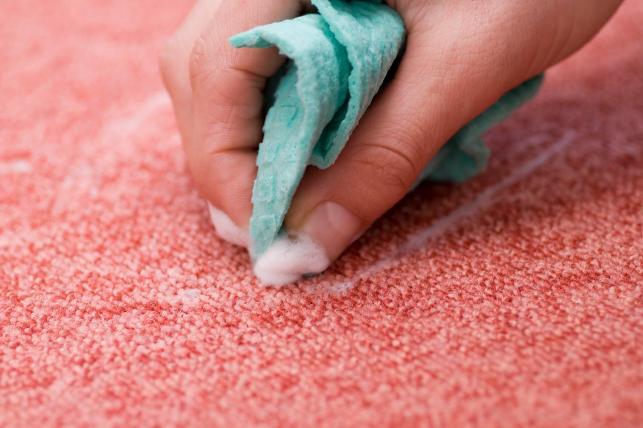 how do you clean an area rug without a machine