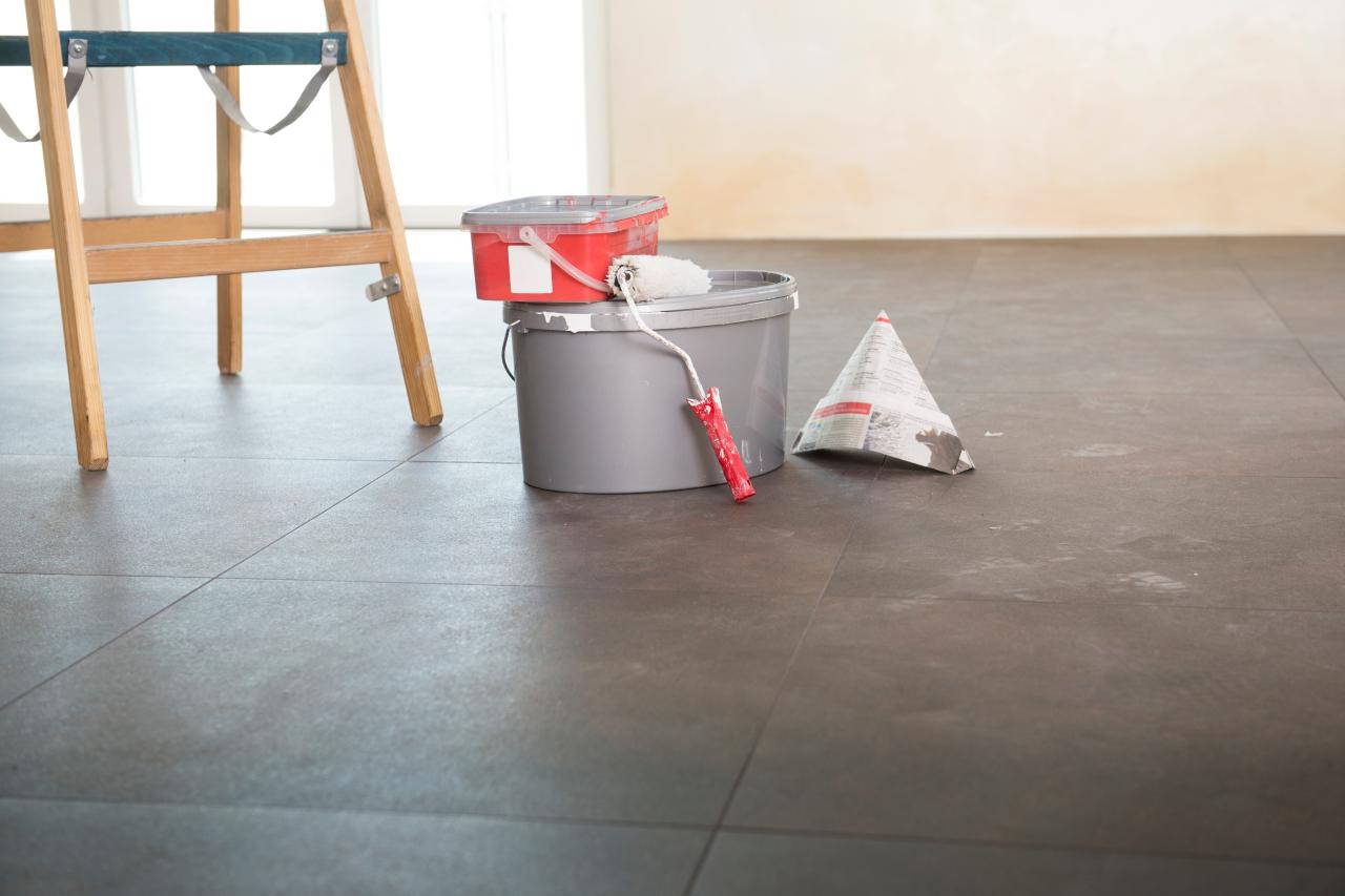 Can You Paint Ceramic Floor Tile, What Paint Can I Use On Tile Floor