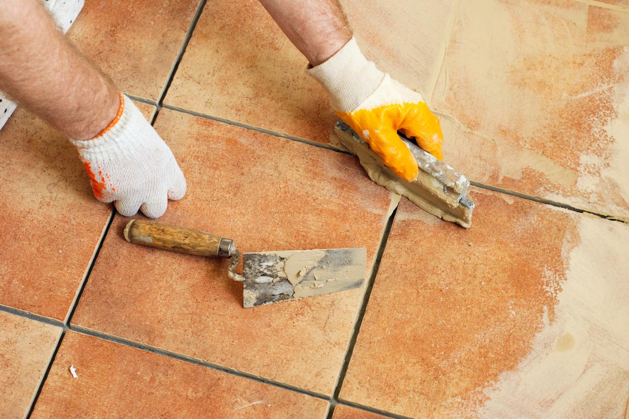 How To Regrout A Tile Countertop