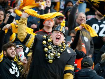 PITTSBURGH, PA - DECEMBER 01:  A Pittsburgh Steelers fan in action against the Cleveland Browns on December 1, 2019 at Heinz Field in Pittsburgh, Pennsylvania.  (Photo by Justin K. Aller/Getty Images)