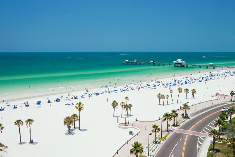Clearwater Beach in Florida With Views of Gulf of Mexico