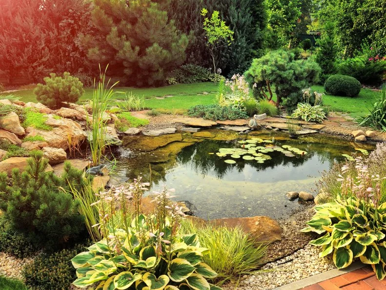 beautiful landscaping with beautiful plants and flowers