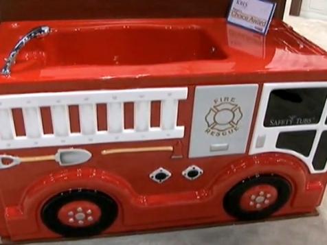 Firetruck Bathtub Offers Fun