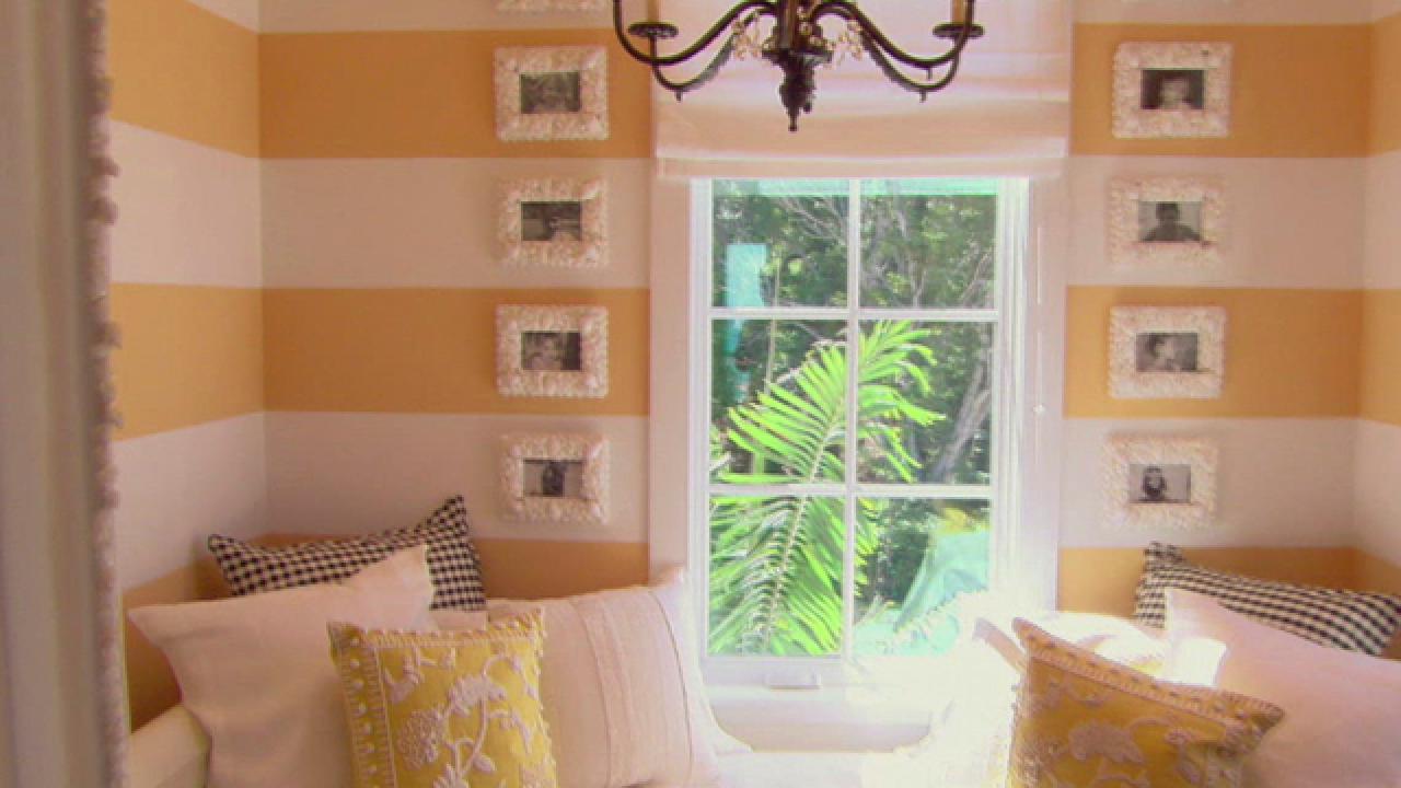 Sunny Striped Sitting Room from HGTV Dream Home 2008