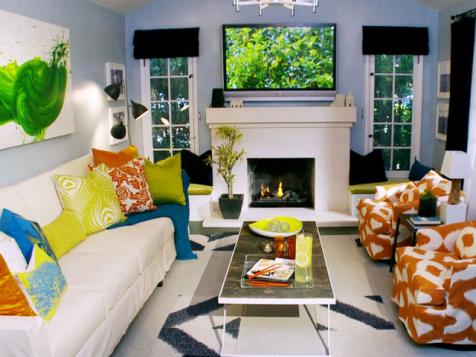 Colorful Living Room Makeover
