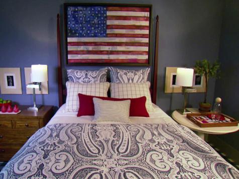 Red, White & Blue Guest Room from HGTV Dream Home 2012